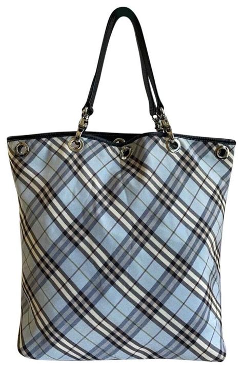 authentic burberry blue label reversible canvas tote bag|burberry haymarket tote medium.